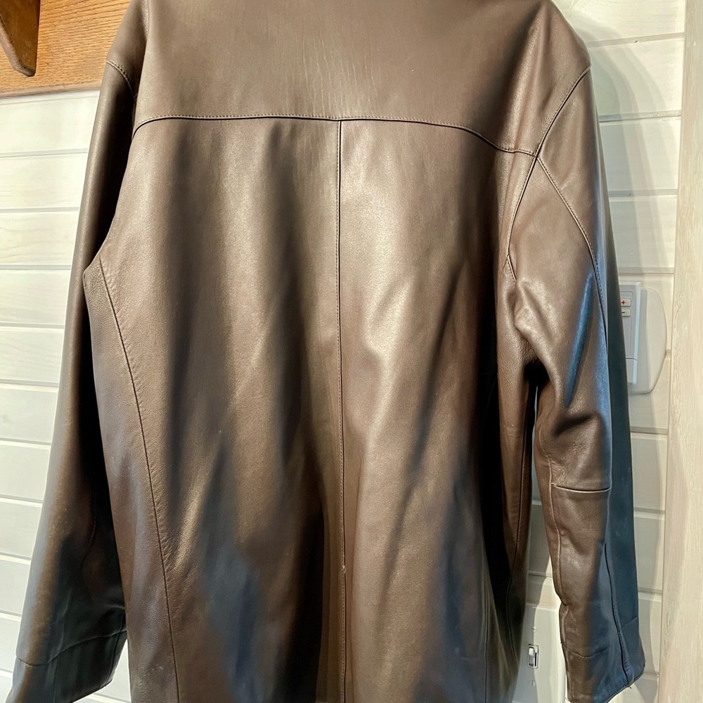 Brown Pea Coat with Structured Silhouette